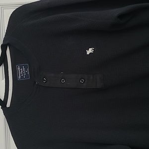 Black thermal Henley